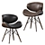 Eclectic Elegance: Ossa Black Chair 3D model small image 1