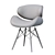 Eclectic Elegance: Ossa Black Chair 3D model small image 4