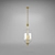 Modern Brass Lantern: Darryl's Timeless Glow 3D model small image 1