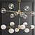 Sleek Branching Globe Chandelier 3D model small image 2
