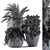 Rock Pot Plant Set 3D model small image 5