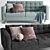 Modern 3-piece Landskrona Sofa 3D model small image 1