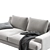 Elegant Megara 2-Seater Sofa 3D model small image 2