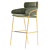 Sleek Strike Barstool 3D model small image 1