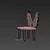 "Angel Wings" Kids Chair with Table 3D model small image 5