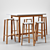 Happy Bar Stool Set - A2 Design 3D model small image 3