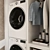 LG Laundry Set I: DLEC888W Dryer & WM1388HW Washer 3D model small image 2