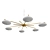 Italian Brass Starburst Chandelier 3D model small image 2