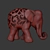 Royal Elephant Figurine 3D model small image 4