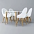 Elegant 5-Piece Dining Set 3D model small image 1