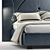 Sleek Dream Designer Bed 3D model small image 3