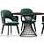 Elegant Colette Armchair Set: Timeless Dining Luxury 3D model small image 2