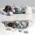 Blueberry Bliss Decorative Dish Set 3D model small image 1