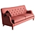 Elegant West Elm Livingston Sofa 3D model small image 5