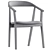 Sleek Black Eco-Leather John Chair 3D model small image 5