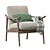 Stylish Mid-Century Accent Chair 3D model small image 4