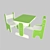 Littlyman Kids Table & Chair 3D model small image 2