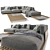 Yankom Design Sofa 3D model small image 3