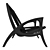 Sollos Eliz Lounge Chair Wood & Cord Brazil 70x80x80cm 3D model small image 3
