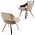 Elegant Adria Velvet Chair: Vintage-inspired Design, Quality Craftsmanship 3D model small image 2