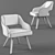 Elegant Adria Velvet Chair: Vintage-inspired Design, Quality Craftsmanship 3D model small image 5
