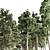 Russian Pine Tree: 4 Pines for a Serene Landscape 3D model small image 5