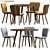 Modern Dining Set: Sede Chair & Seno Table 3D model small image 1