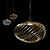 Tom Dixon Spring Pendant: Brass & Silver 3D model small image 1