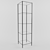 Title: Minimalist Black Metal Shelving with Glass Shelves 3D model small image 1