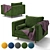 Title: Plush Sven Accent Chair 3D model small image 1