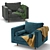 Title: Plush Sven Accent Chair 3D model small image 2