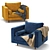 Title: Plush Sven Accent Chair 3D model small image 3