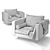 Title: Plush Sven Accent Chair 3D model small image 4