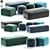 Modern Pouf Set: Versatile and Stylish 3D model small image 1