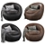 Cozy Swivel Chair: Comfortable and Stylish Furniture for Any Space 3D model small image 2