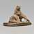 Bronze Roaring Tiger Sculpture 3D model small image 1