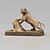 Bronze Roaring Tiger Sculpture 3D model small image 2