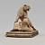 Bronze Roaring Tiger Sculpture 3D model small image 3