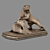 Bronze Roaring Tiger Sculpture 3D model small image 6
