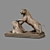 Bronze Roaring Tiger Sculpture 3D model small image 7