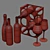 Sleek Metal Wine Rack: Stylish Storage Solution 3D model small image 3