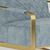 Golden Steel Gray Fabric Armchair 3D model small image 2