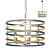 Elegant Metal Ring Chandelier 3D model small image 1