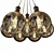 Loft Style 7-Light Edison LED Ceiling Lamp 3D model small image 3