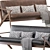 Bianca Dark Brown Faux Leather Sofa 3D model small image 3