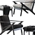 Vintage Retro Lounge Chair & Ottoman 3D model small image 4