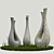 Garden Concrete Sculptures 3D model small image 2