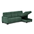 Belgian Eklipso Sofa: Stylish & Versatile! 3D model small image 2