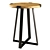 Sleek Metal Wrap Side Table 3D model small image 4