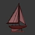 Nautical Charm: Distressed Model Sailboats 3D model small image 3